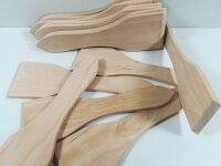 6 Raclette Spatel aus Birkenholz