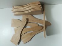 6 Raclette Spatel aus Birkenholz