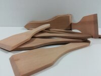 6 Raclette Spatel aus Elsbeere Holz