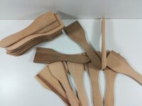 6 Raclette Spatel aus Satin Nussbaum Holz