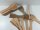 6 Raclette Spatel aus Satin Nussbaum Holz