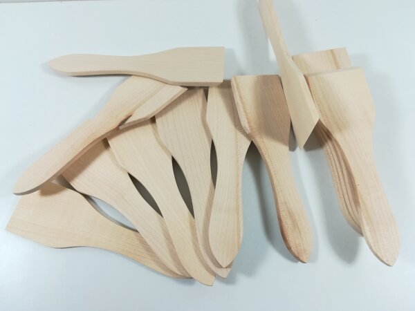 6 Raclette Spatel aus Ahorn Holz