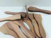 6 Raclette Spatel aus Nussbaum Holz