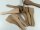 6 Raclette Spatel aus Nussbaum Holz
