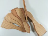 6 Raclette Spatel aus Kirschbaum Holz
