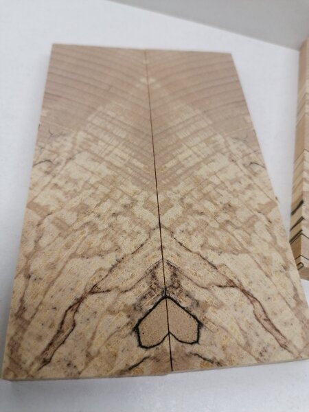1 Paar Messergriff Schalen Eisbuche X-Cut fein zugeschnitten 145x45x10 mm