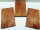 1 Paar Messergriff Schalen Bubinga gemasert fein zugeshcnitten 145x45x10 mm