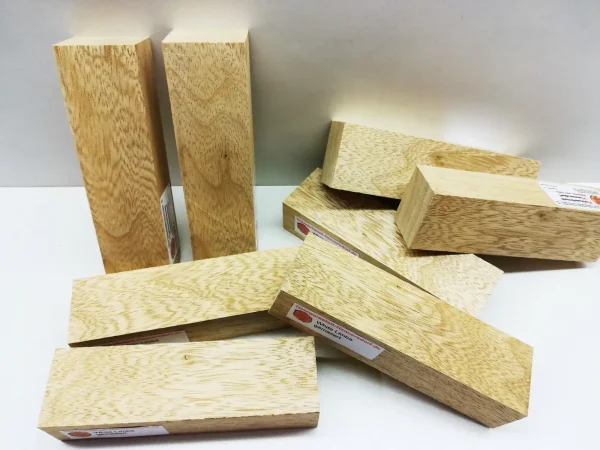 Messergriff Block White Limba gemasert