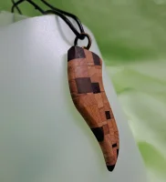 Schmuckanhänger Holzanhänger, Edelholzschmuck aus bunt Verleimt #5