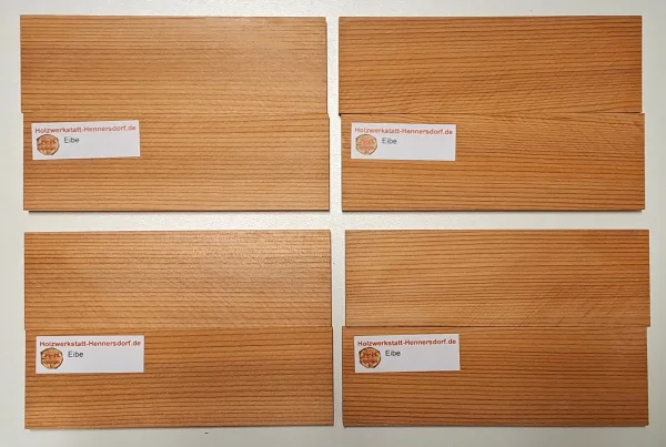 1 Paar Messergriff Schalen Eibe 140x45x10 mm