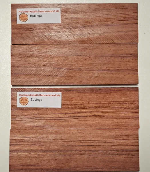1 Paar Messergriff Schalen Bubinga 140x45x10 mm