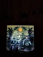 Lichterrahmen Stadt mit Himmel Shadowbox Light Box beleuchtete 3D Optik Bilderrahmen