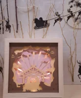 Lichterrahmen Strahlender Sternenhimmel Shadowbox Light Box beleuchtete 3D Optik Bilderrahmen