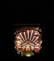 Lichterrahmen Strahlender Sternenhimmel Shadowbox Light Box beleuchtete 3D Optik Bilderrahmen