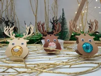 12 Stück Rentier Nr. 1 „Pralinen“ Gastgeschenk Tischdeko Mitbringsel